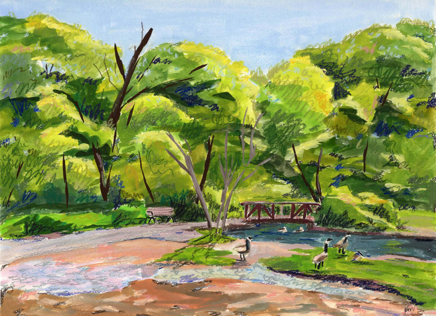 James Gardens Landscape Painting (Commission) Melissa Martin Artist - mixed media